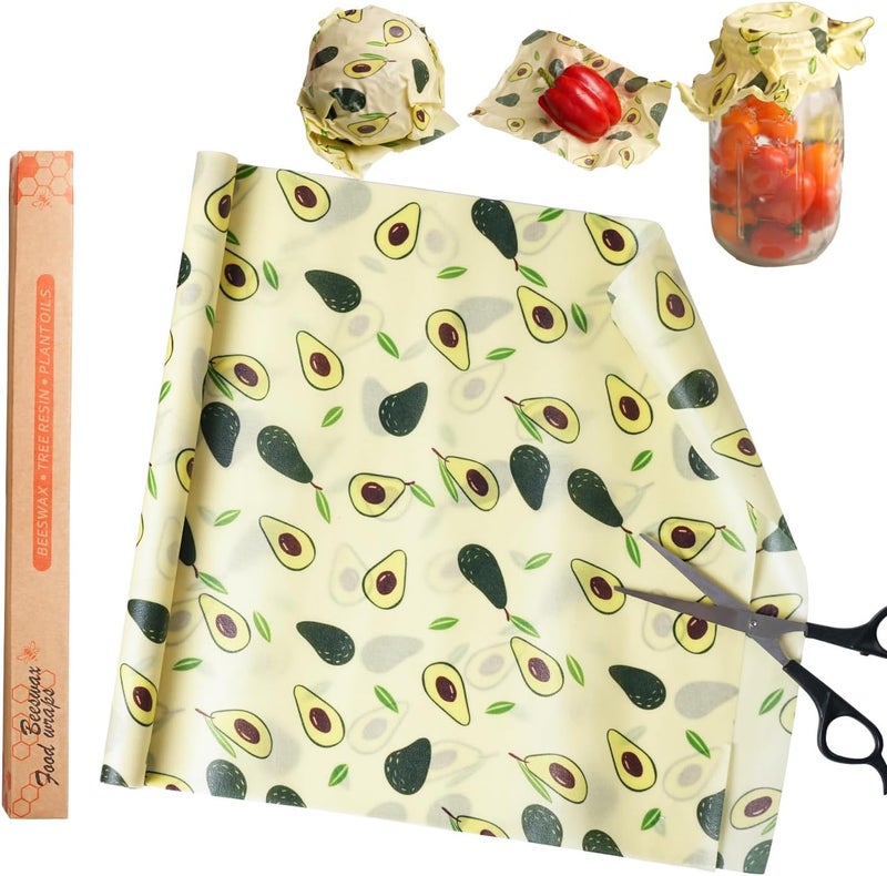WeAreULEF Beeswax Food Wrap Roll – 13" x 40" Reusable Beeswax Wrap & Cut-to-Size | Organic Alternative to Plastic Wrap, Sandwich & Bowl Covers | Eco Friendly, Zero Waste, Plastic-Free Food Storage Wrap - Image 1